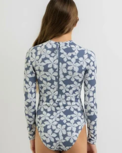 Girls' Drifter Floral Long Sleeve Surfsuit