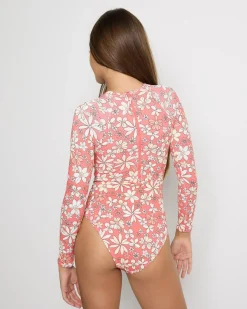 Girls' Fab Floral Long Sleeve Surfsuit