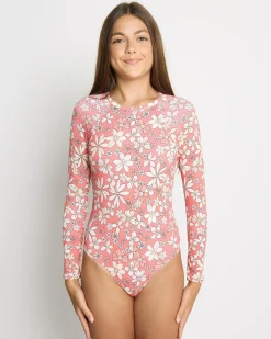 Girls' Fab Floral Long Sleeve Surfsuit