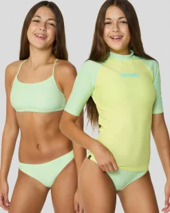 Girls' Floral UPF Short Sleeve Rash Vest Set