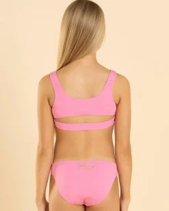 Girls' Hibiscus Bralette Bikini Set