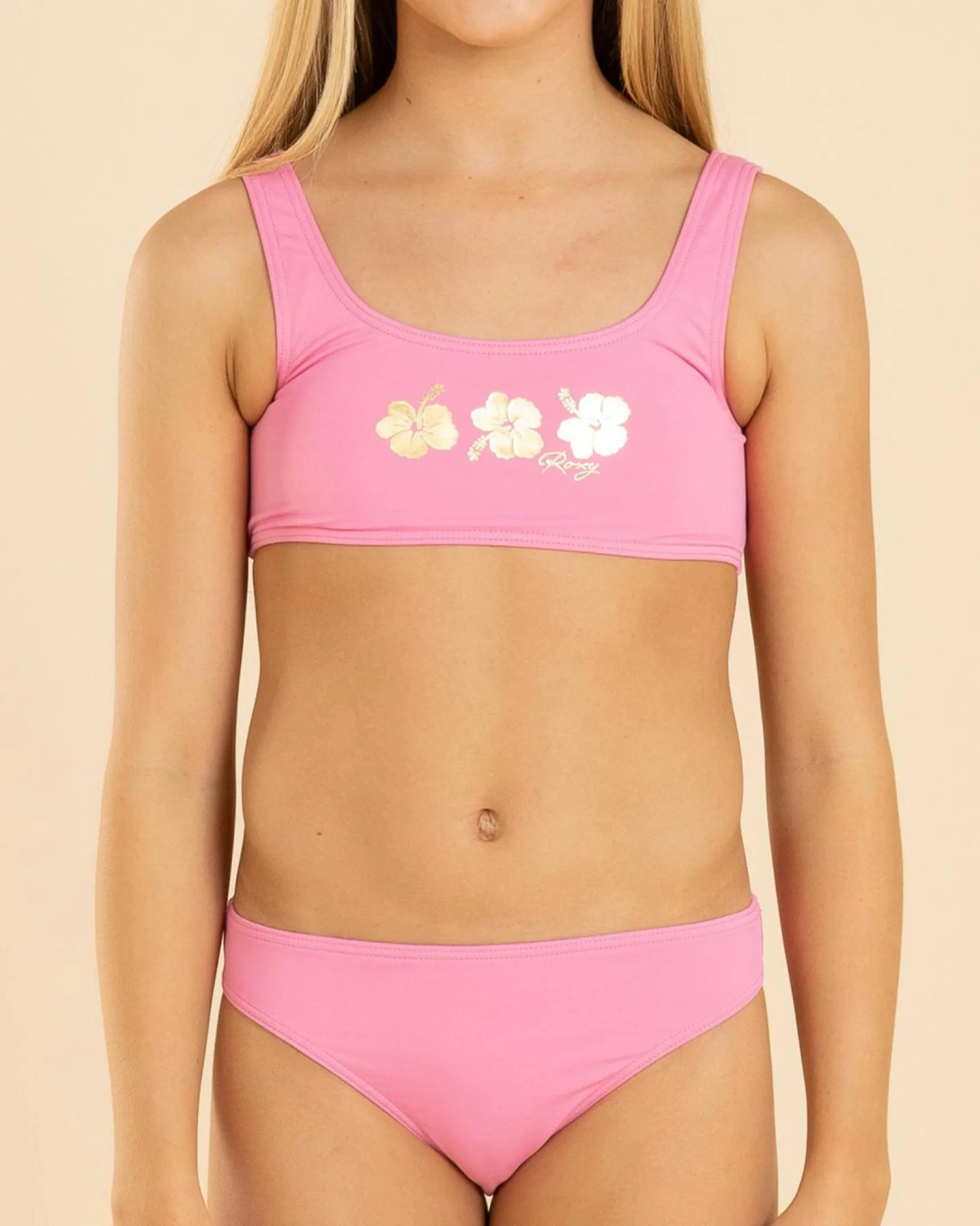 Girls' Hibiscus Bralette Bikini Set