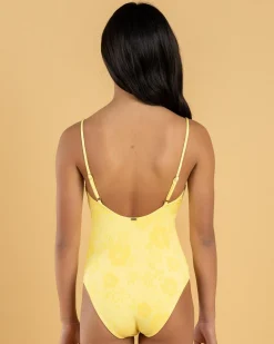 Girls' Hibiscus Scrunch One Piece Swimsuit