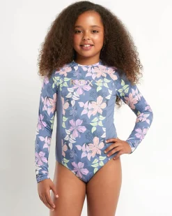 Girls' Hidden Garden Long Sleeve Surfsuit