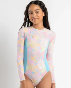 Girls' Hidden Garden Long Sleeve Surfsuit