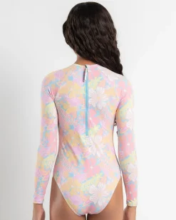 Girls' Hidden Garden Long Sleeve Surfsuit