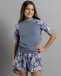 Girls' Hidden Garden Short Sleeve Rash Vest