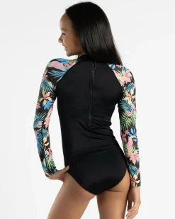 Girls' In Da Jungle Long Sleeve Surfsuit