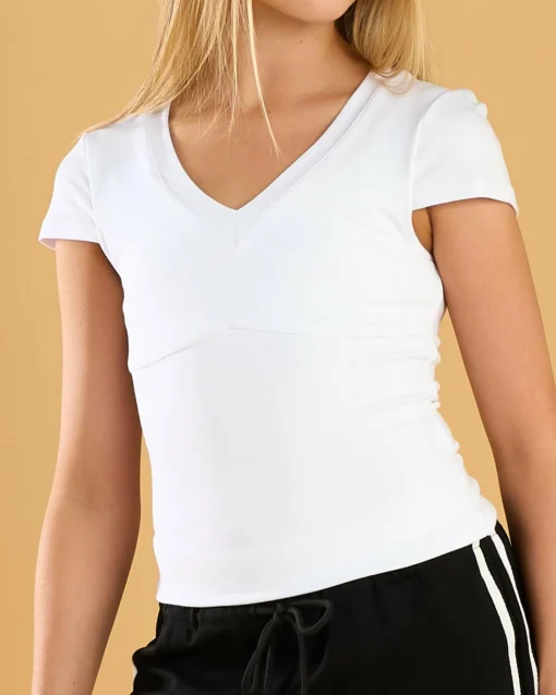 Girls' Indie Basic V Neck Top