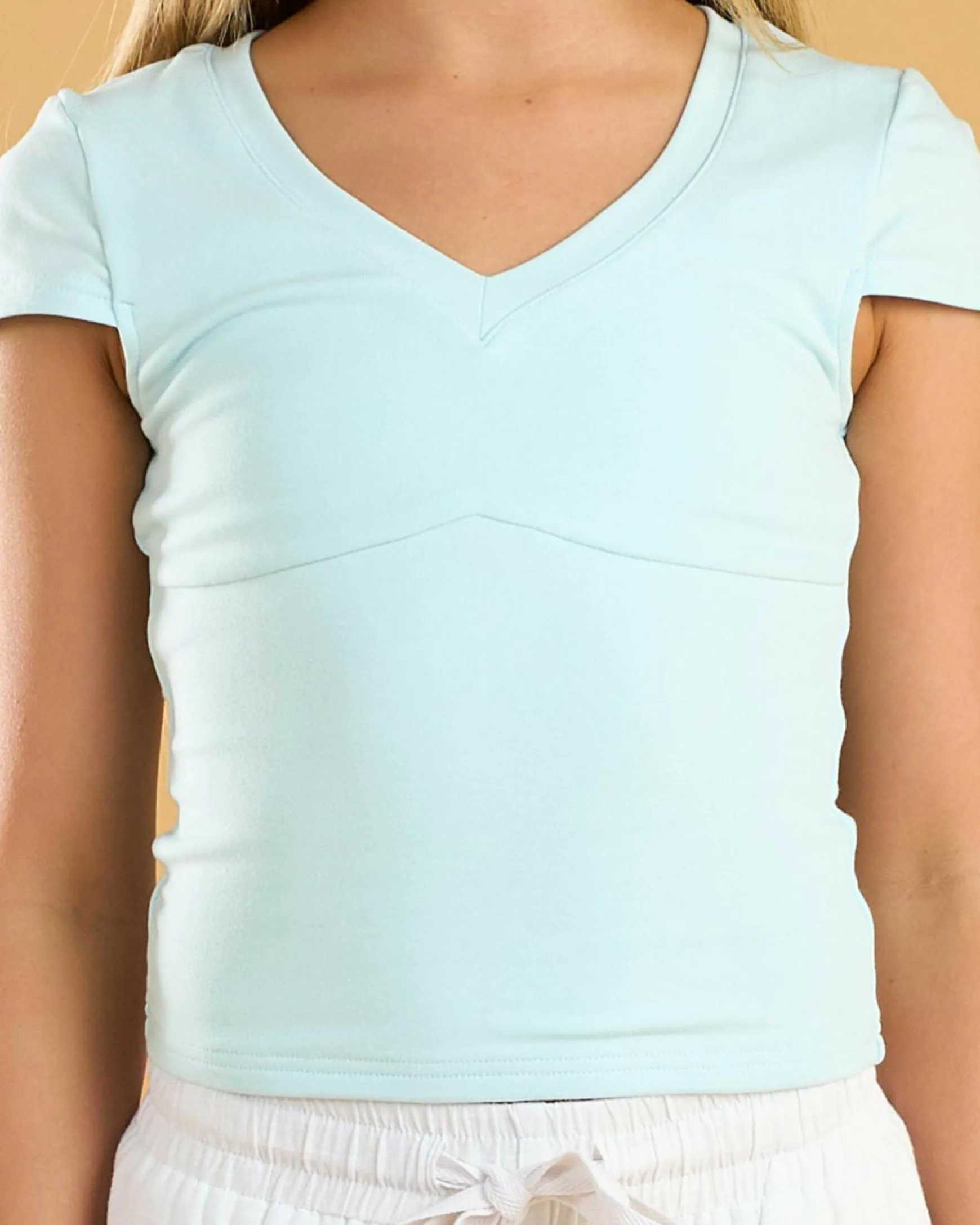 Girls' Indie Basic V Neck Top