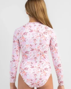 Girls' Lilac Skies Long Sleeve Surfsuit