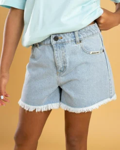 Girls' MFG Retro Dot Denim Shorts