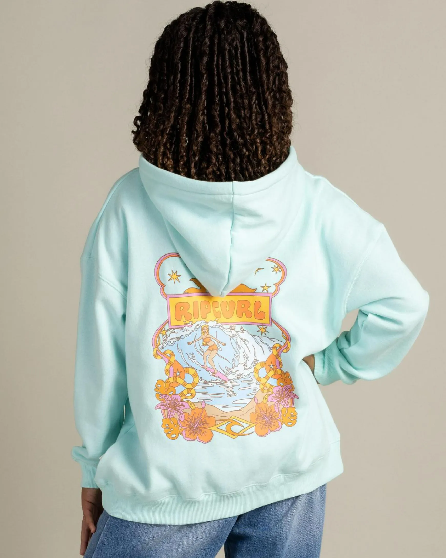 Girl's Neon Isles Surfer Hoodie