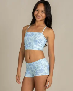 Girls' Oceanic Rib Tankini Set