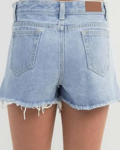Girls' Penny Kick Flare Denim Shorts