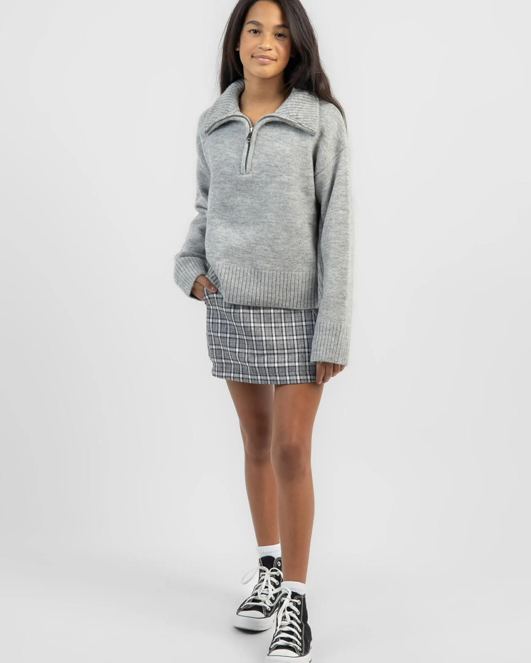 Girls' Stanford Collared Knit Jumper