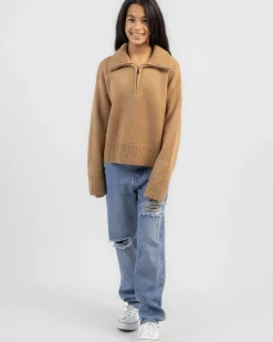 Girls' Stanford Collared Knit Jumper