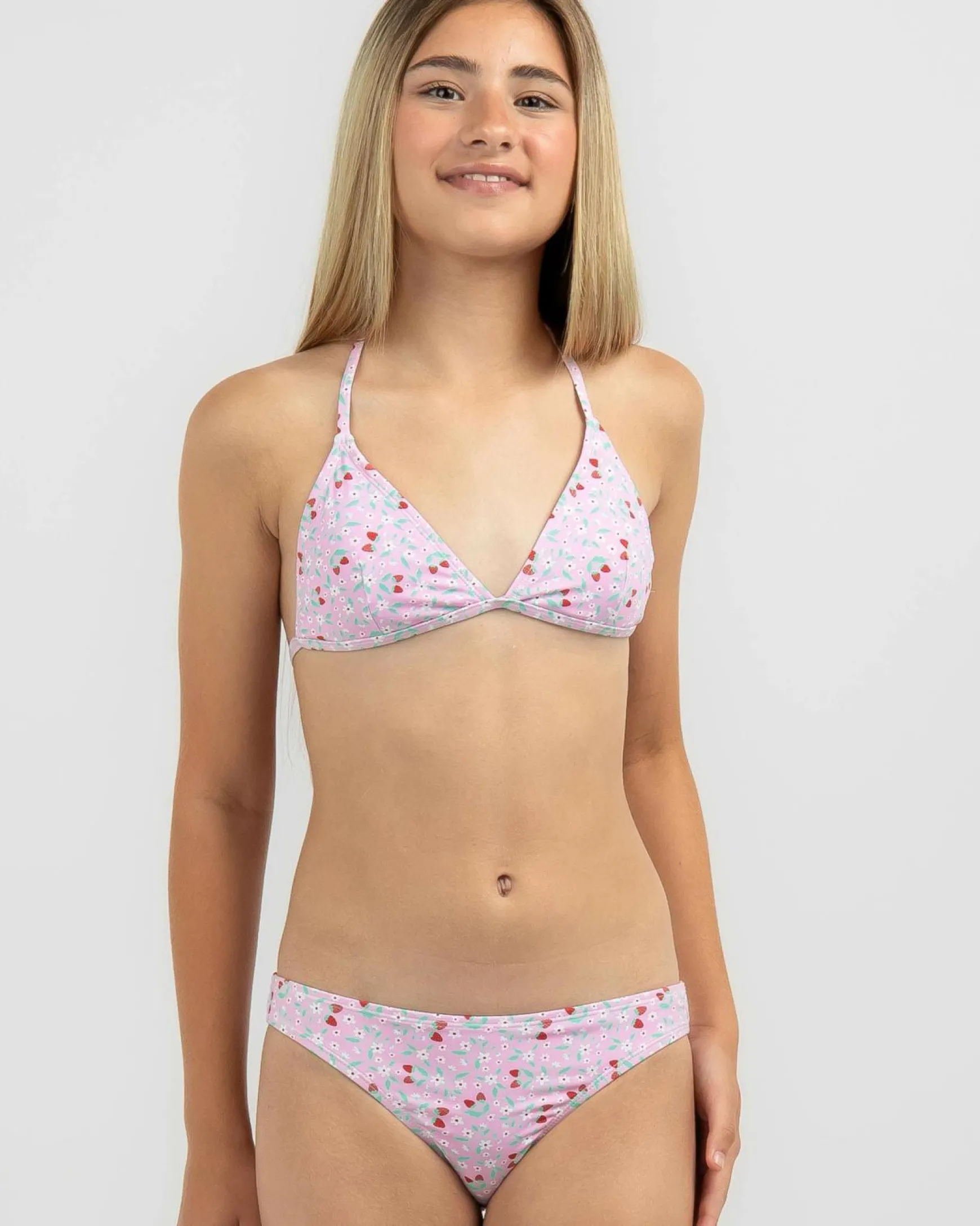 Girls' Strawberry Fields Triangle Bikini Set