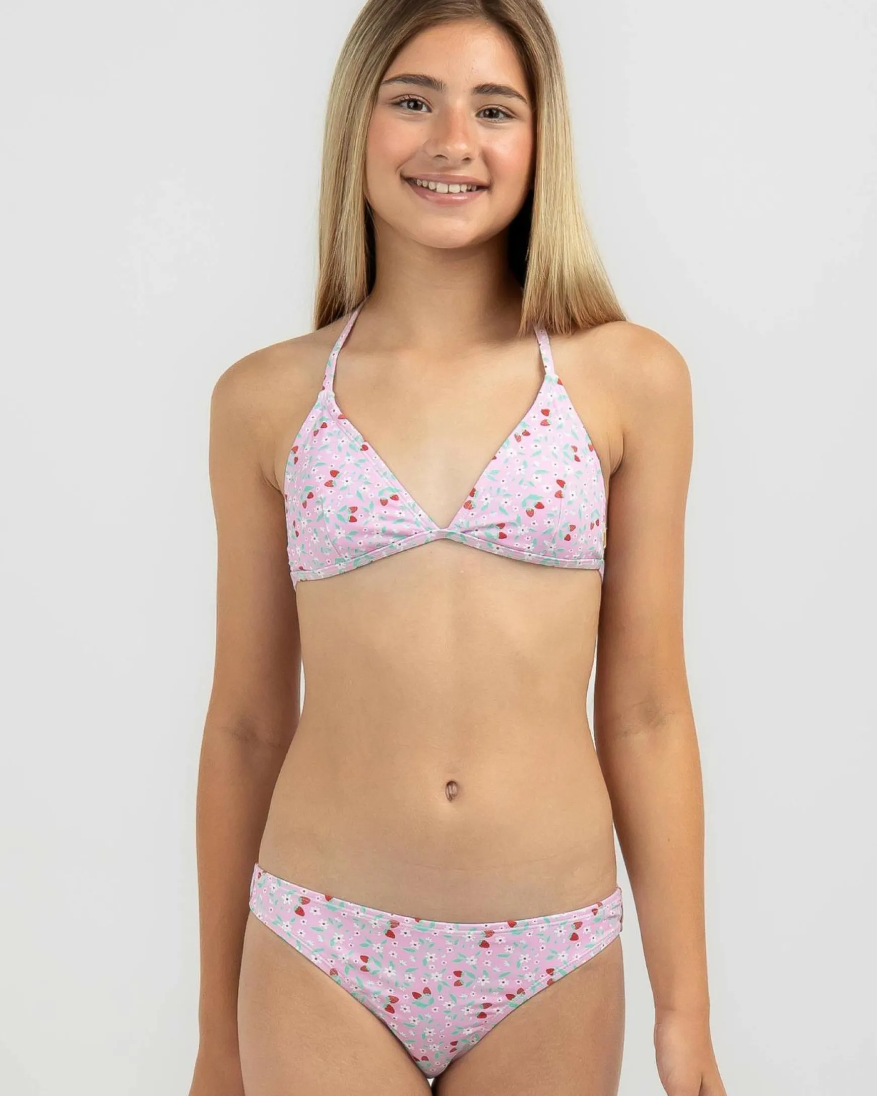 Girls' Strawberry Fields Triangle Bikini Set