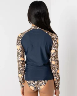 Girls' Summer Long Sleeve Zip Rash Vest