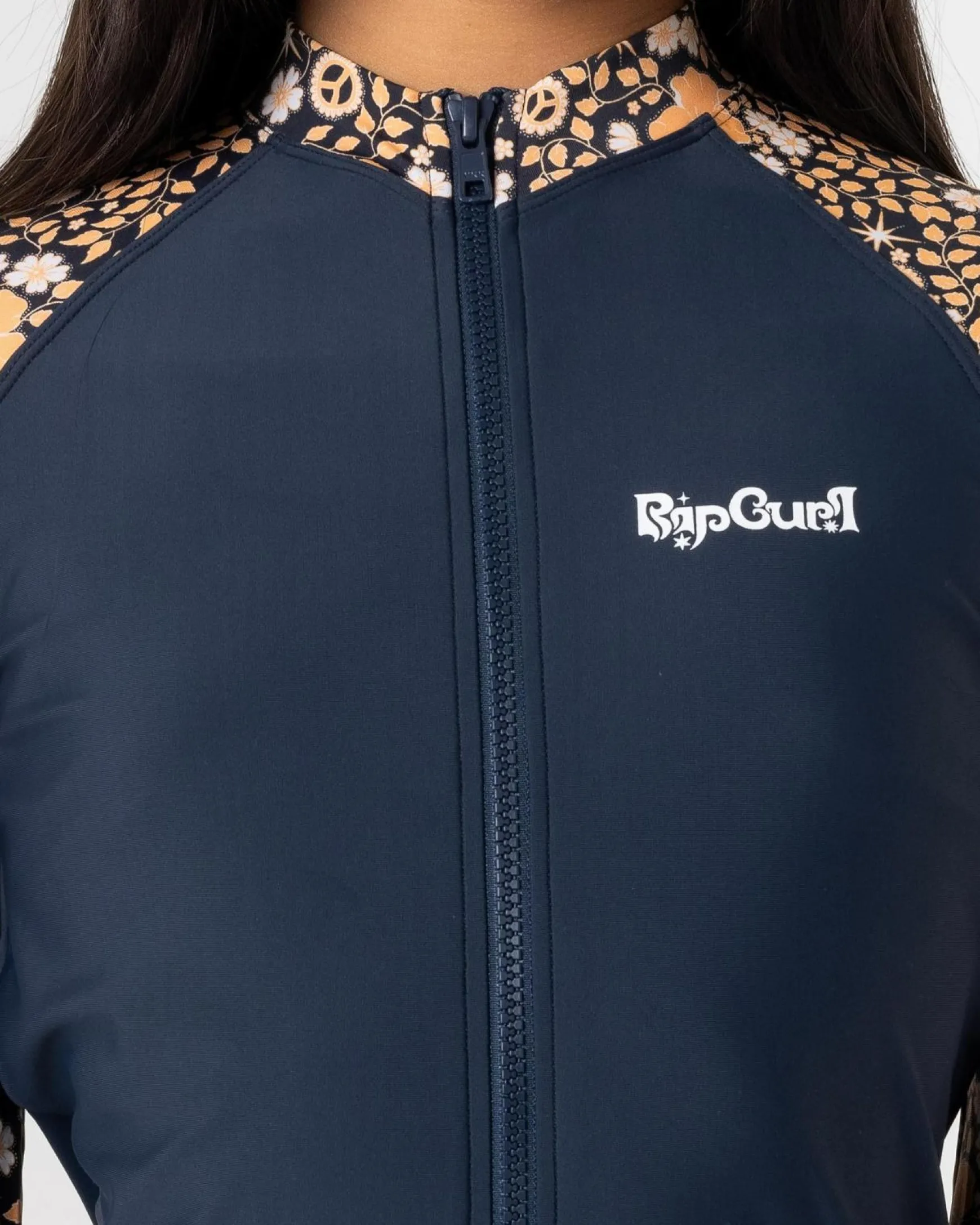 Girls' Summer Long Sleeve Zip Rash Vest