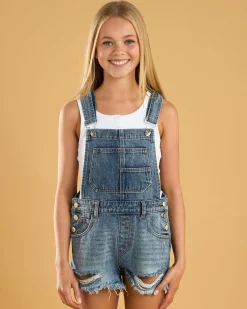 Girls' Texas Denim Short Overalls
