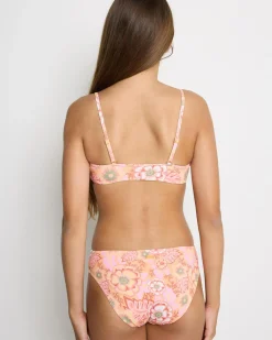 Girls' Wild Flower Triangle Bikini Set