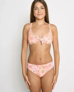 Girls' Wild Flower Triangle Bikini Set