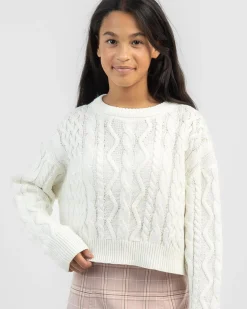 Girls' York Cable Knit Jumper