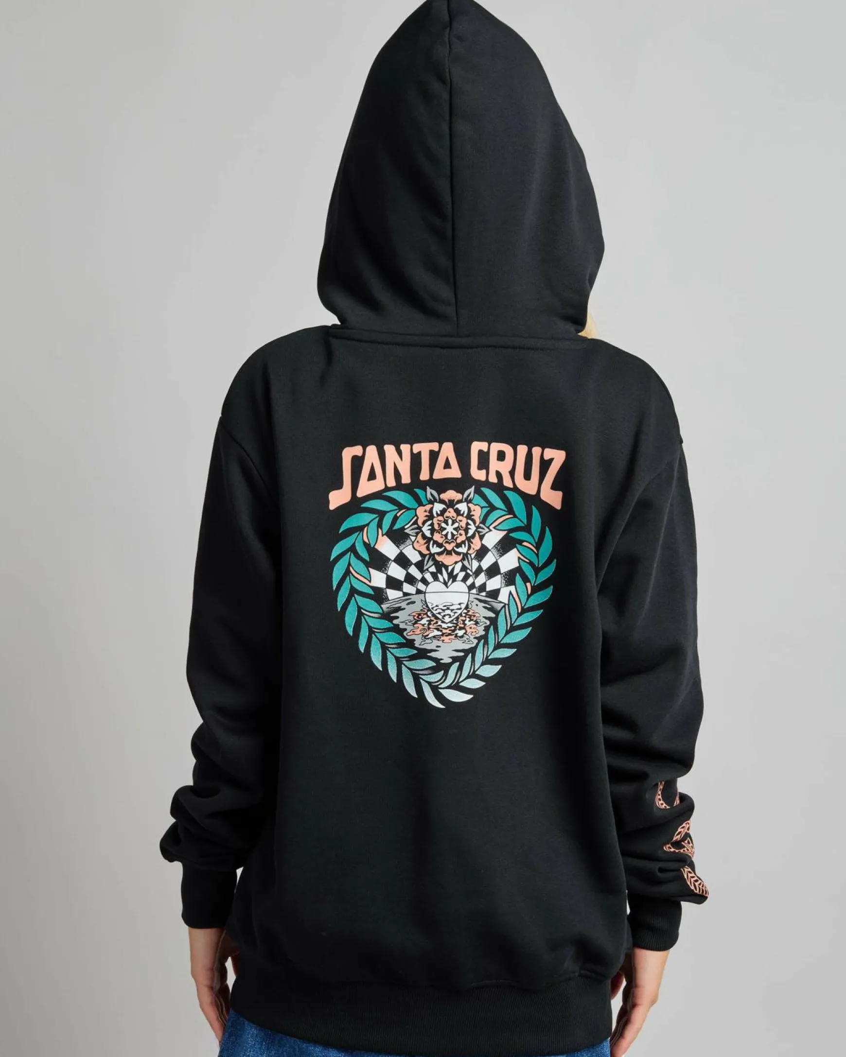 Heart Wreath Set Front Hoodie
