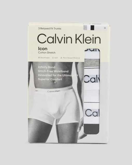 Icon Cotton Stretch Relaxed Fit Trunk 3 Pack