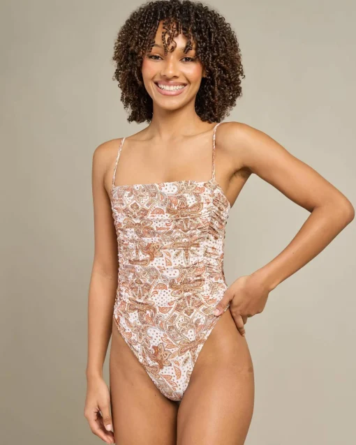 Impala Paisley Scrunched Side One Piece Swimsuit