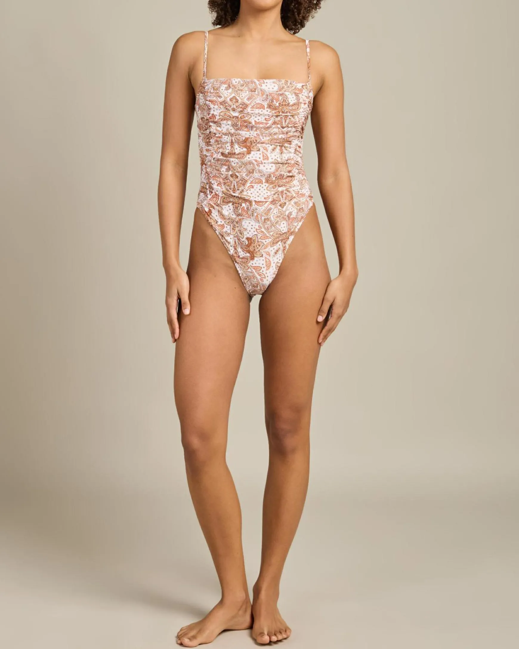 Impala Paisley Scrunched Side One Piece Swimsuit