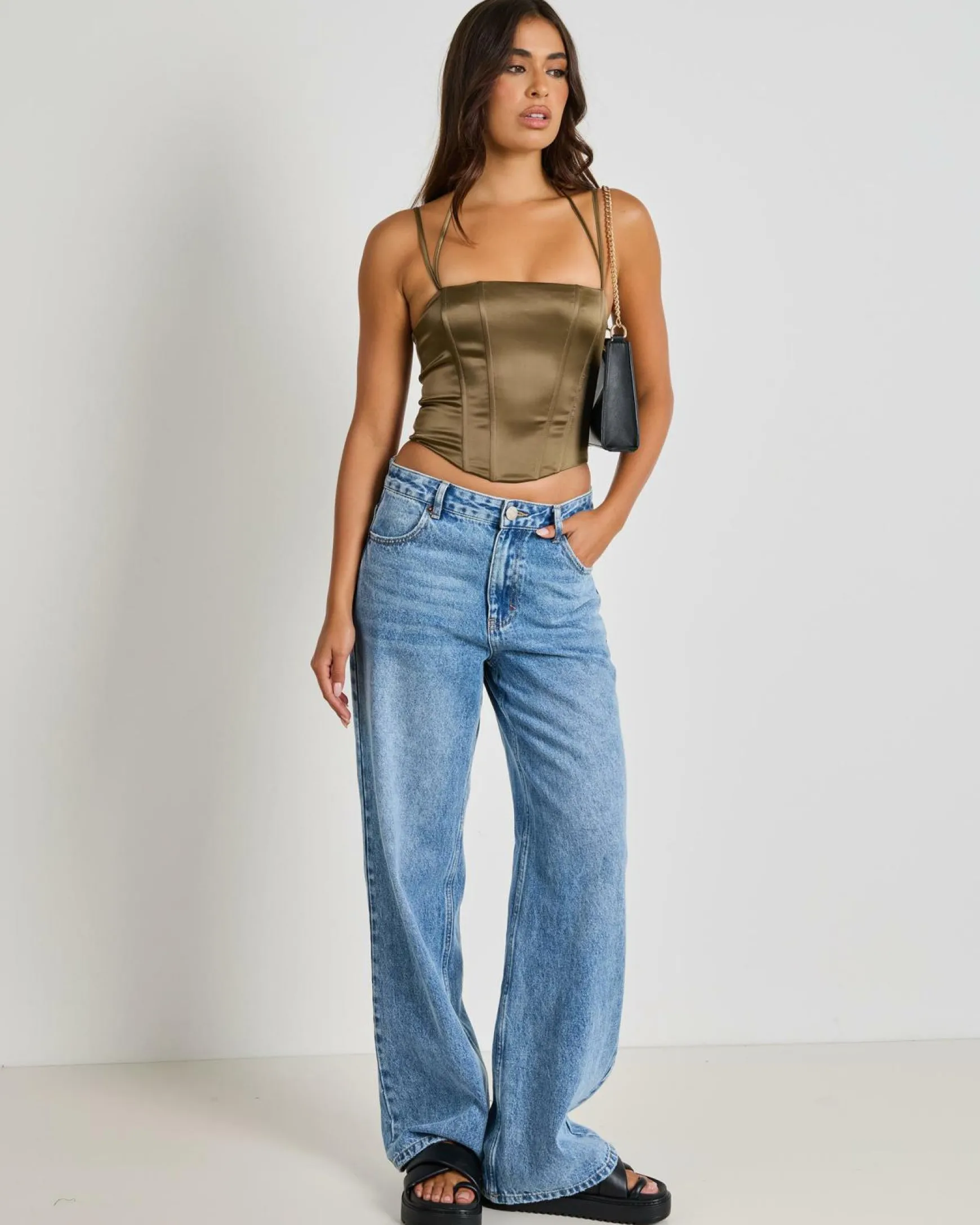 Jess Satin Corset Top