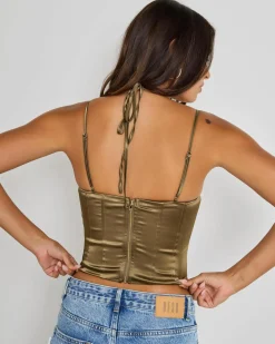 Jess Satin Corset Top