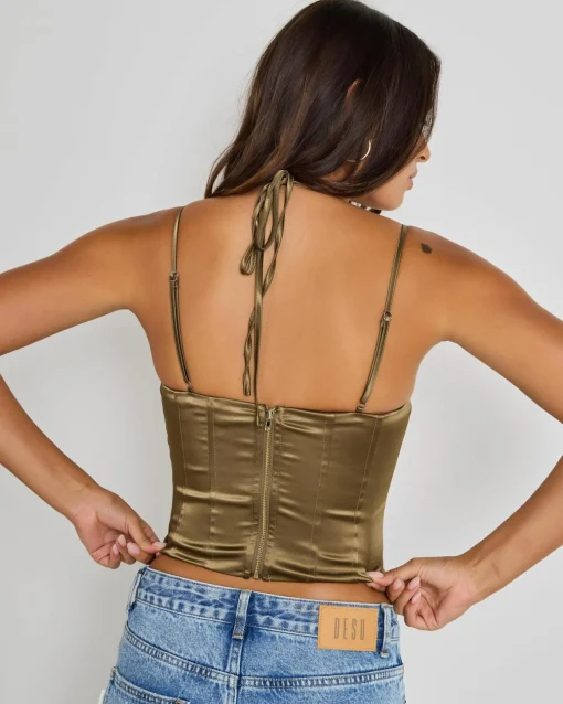Jess Satin Corset Top