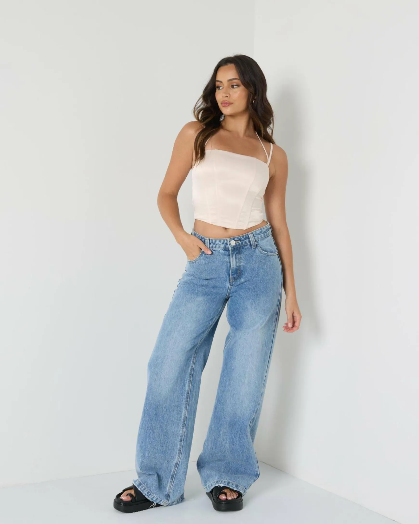 Jess Satin Corset Top