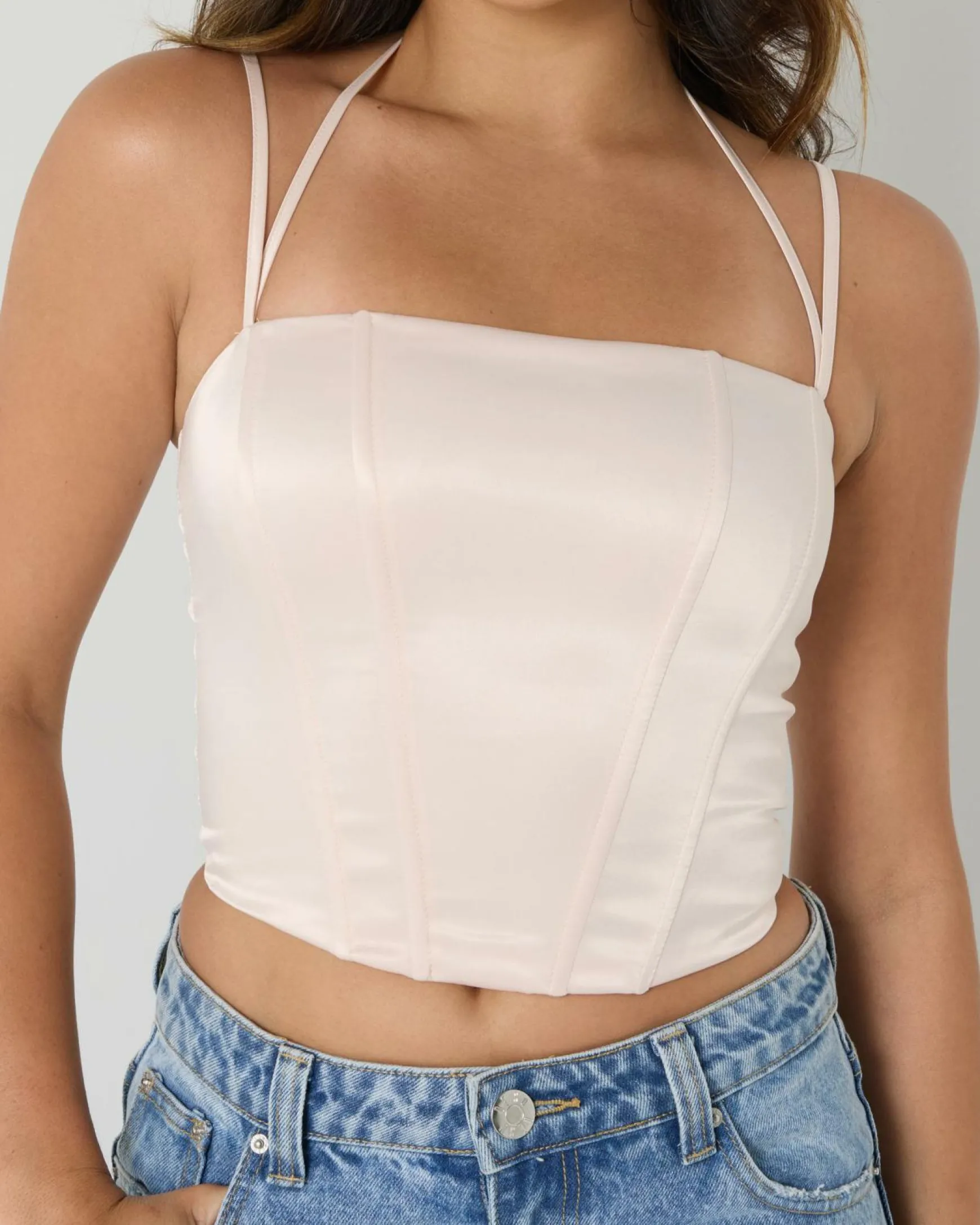 Jess Satin Corset Top