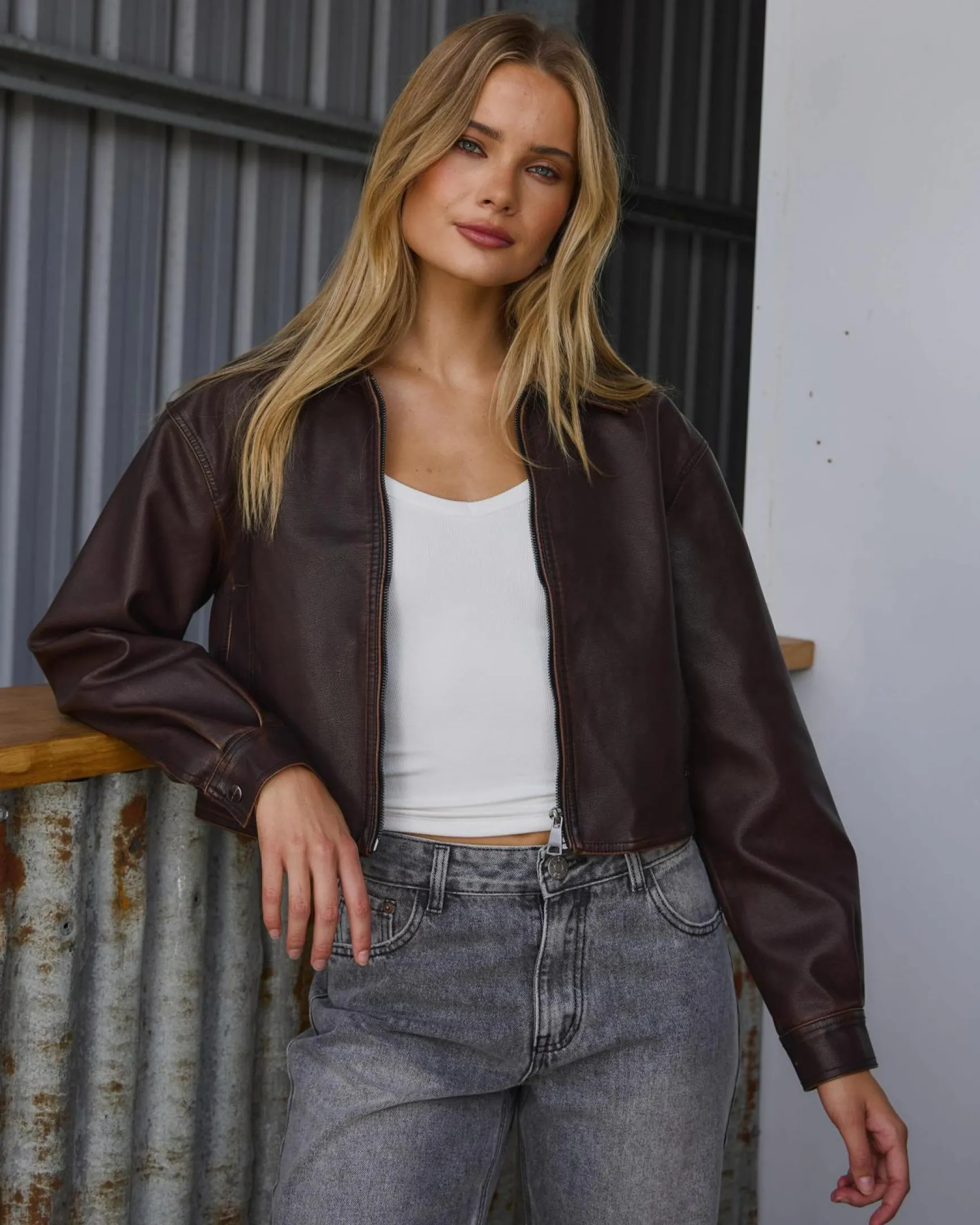 Jett Faux Leather Jacket