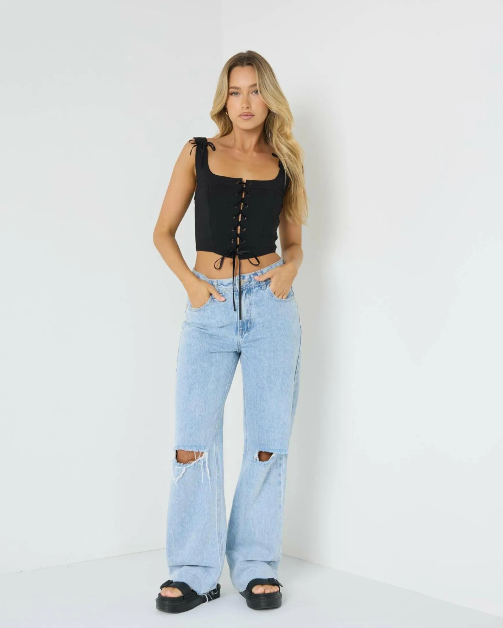 Joey Lace Up Corset Top