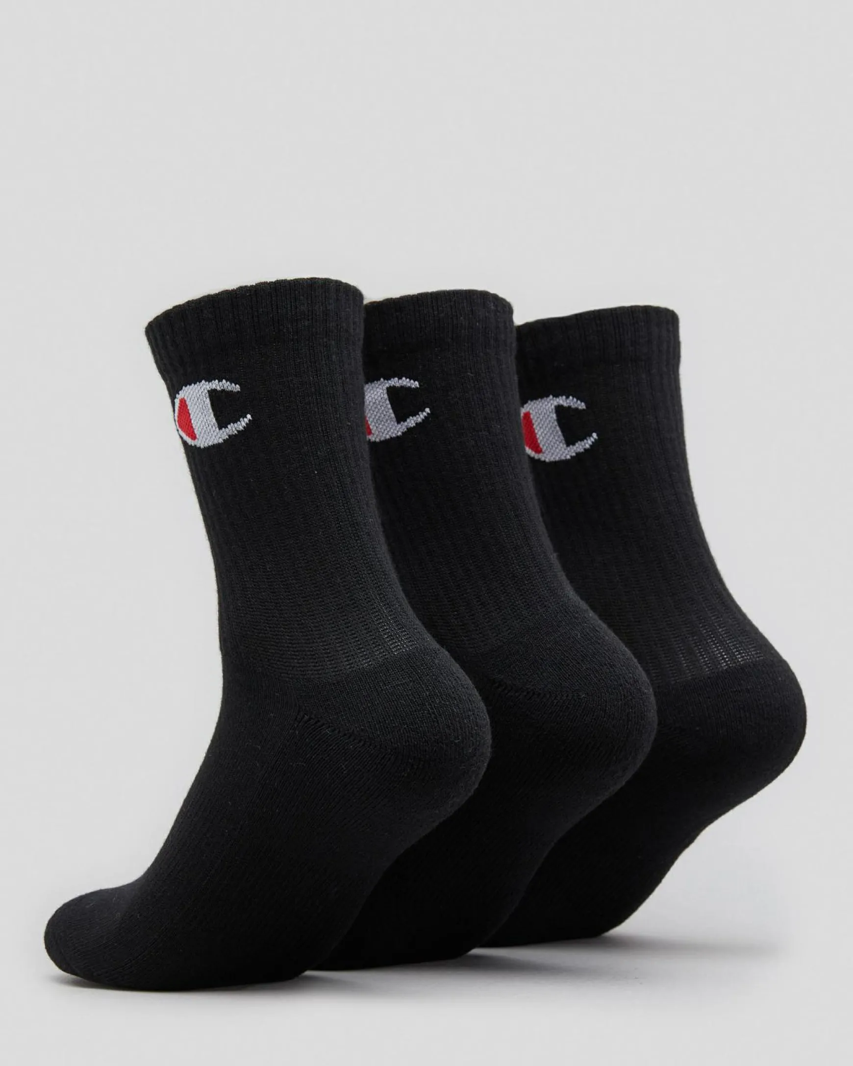 Junior Boys' Medium Sport C Logo Crew Socks 3 Pack