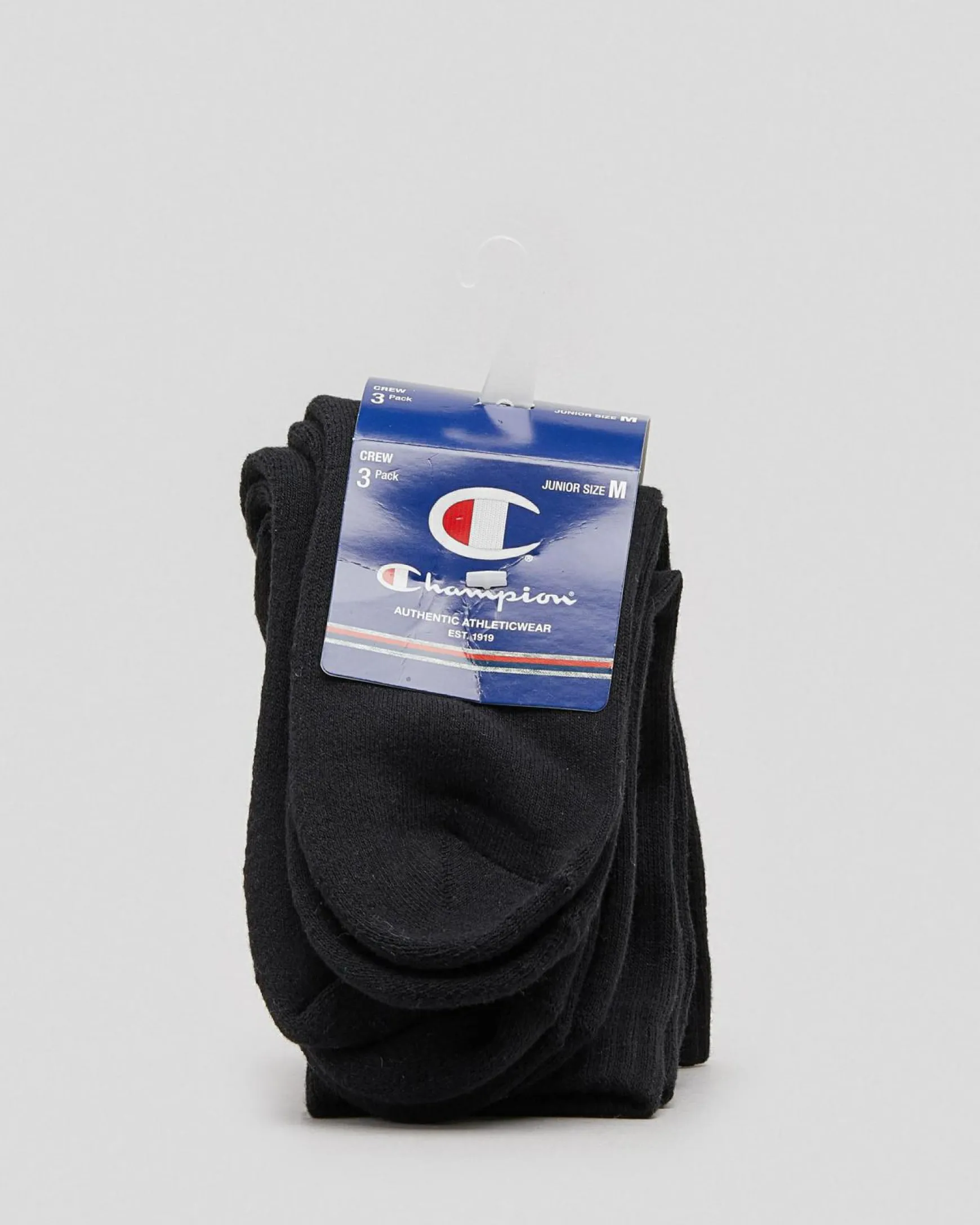 Junior Boys' Medium Sport C Logo Crew Socks 3 Pack