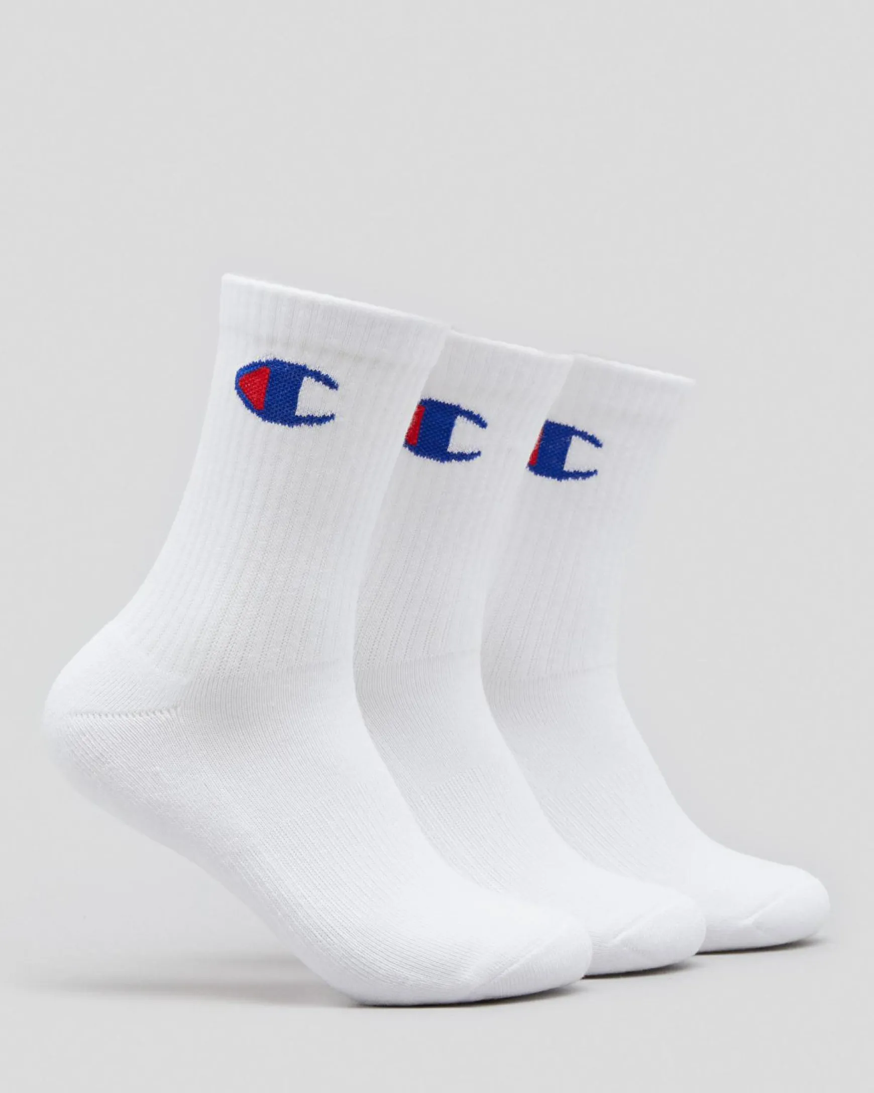 Junior Boys' Medium Sport C Logo Crew Socks 3 Pack