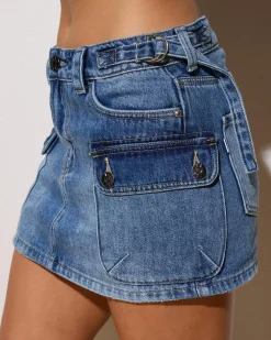 Juno Cargo Denim Skort