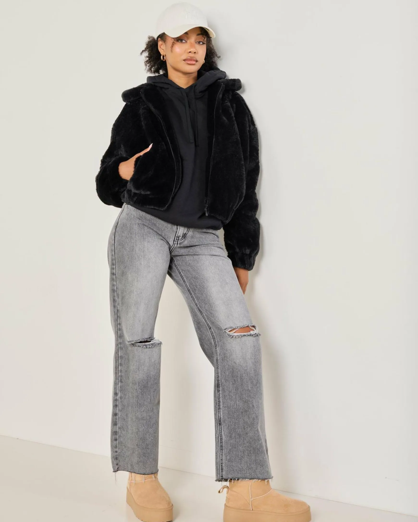 Kick On Faux Fur Jacket