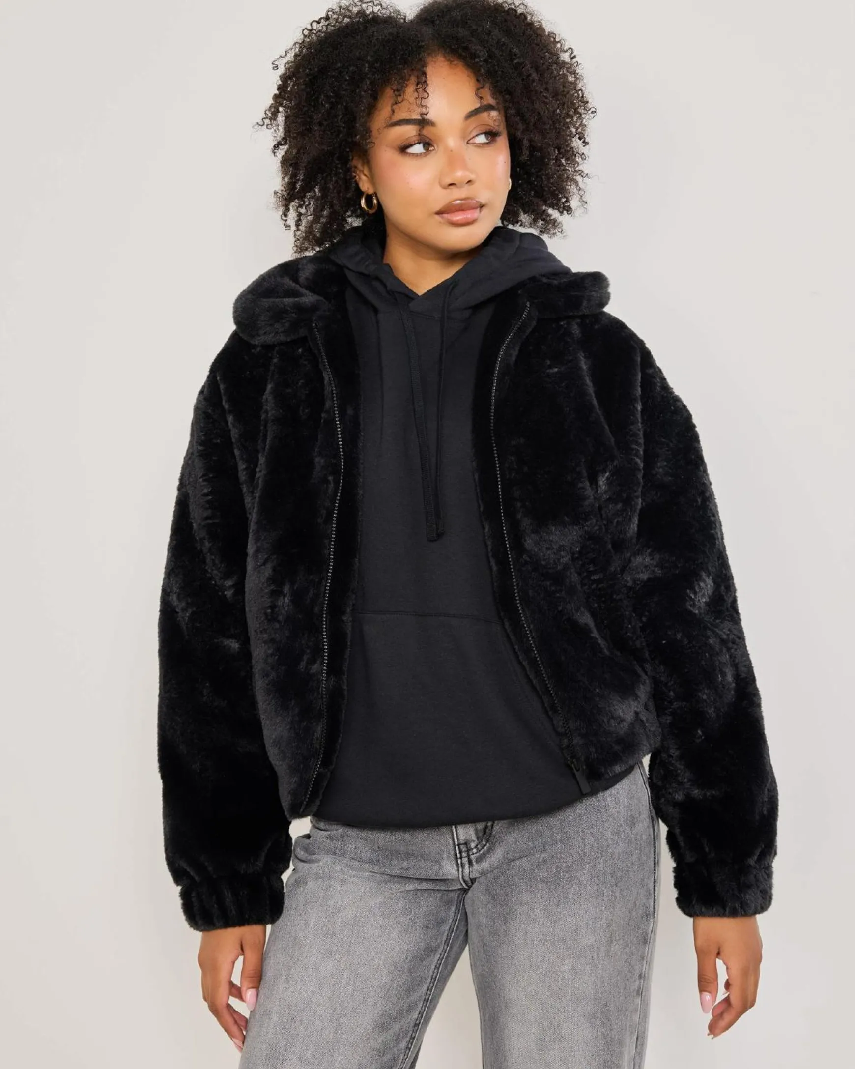 Kick On Faux Fur Jacket