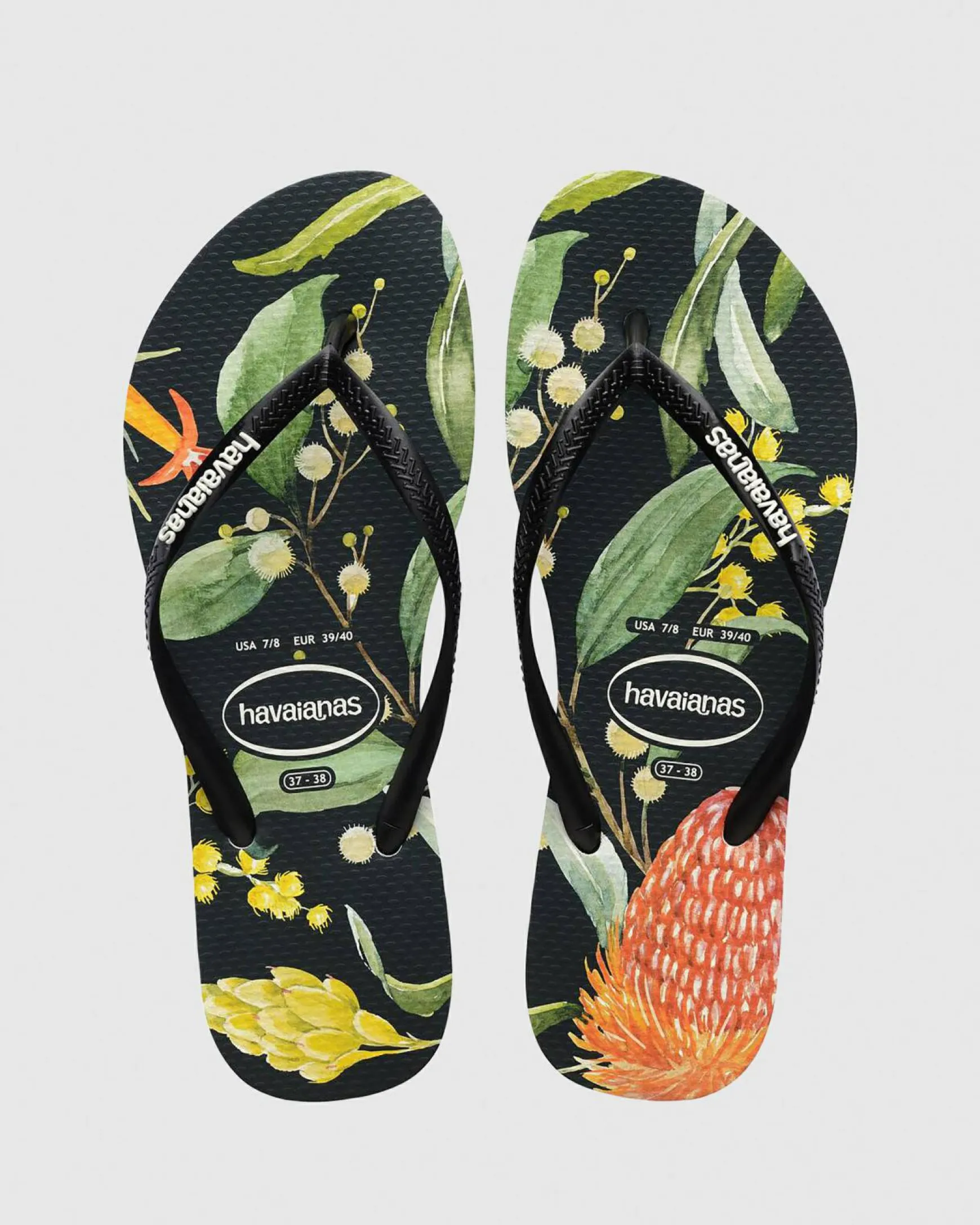 Kids' Slim Fauna Bush Flower Thongs