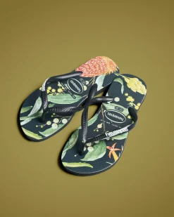 Kids' Slim Fauna Bush Flower Thongs