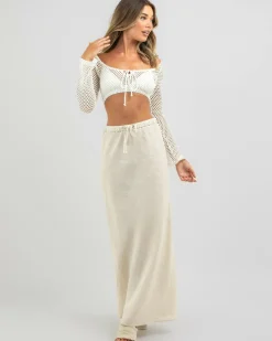 Layla Crochet Tie Up Long Sleeve Top