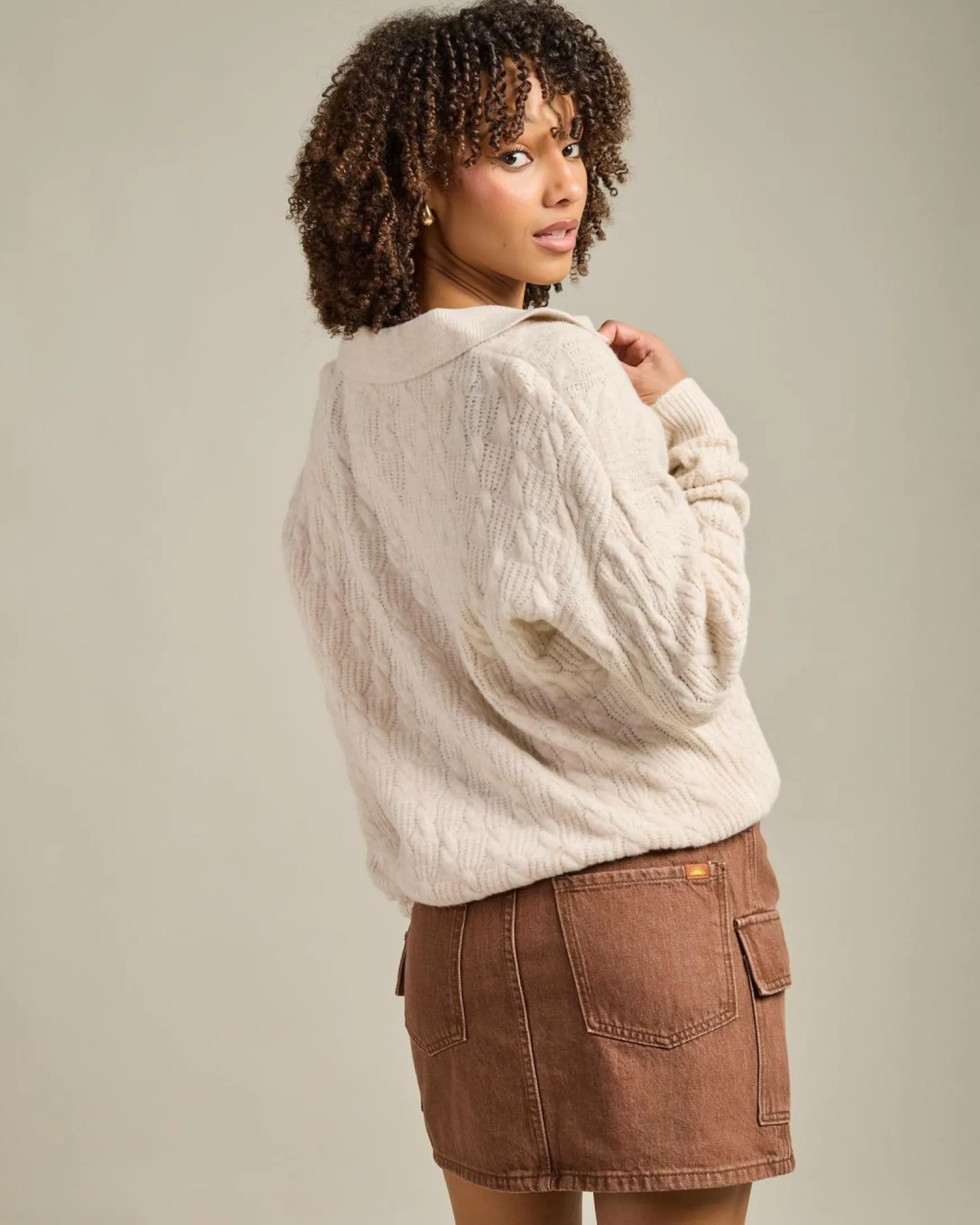 Lexie V-Neck Collared Jumper